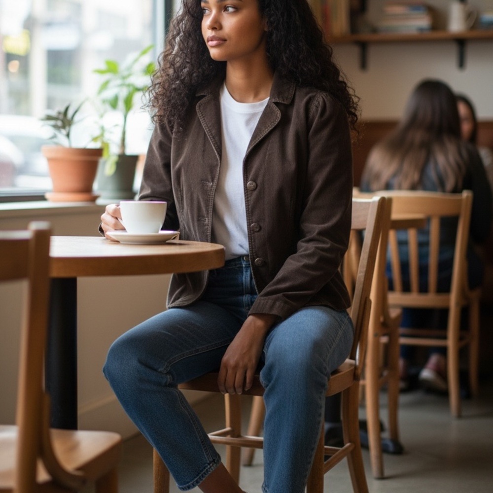 Ann Taylor Women's Brown Corduroy Blazer - Tailored Casual Jacket
